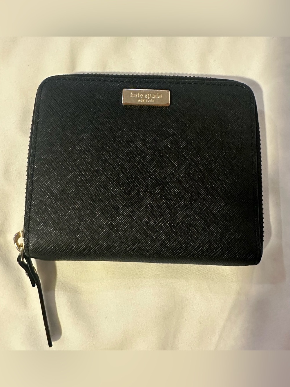 Kate Spade Laurel Way Darci Black Saffiano Leather Zip-Around Wallet